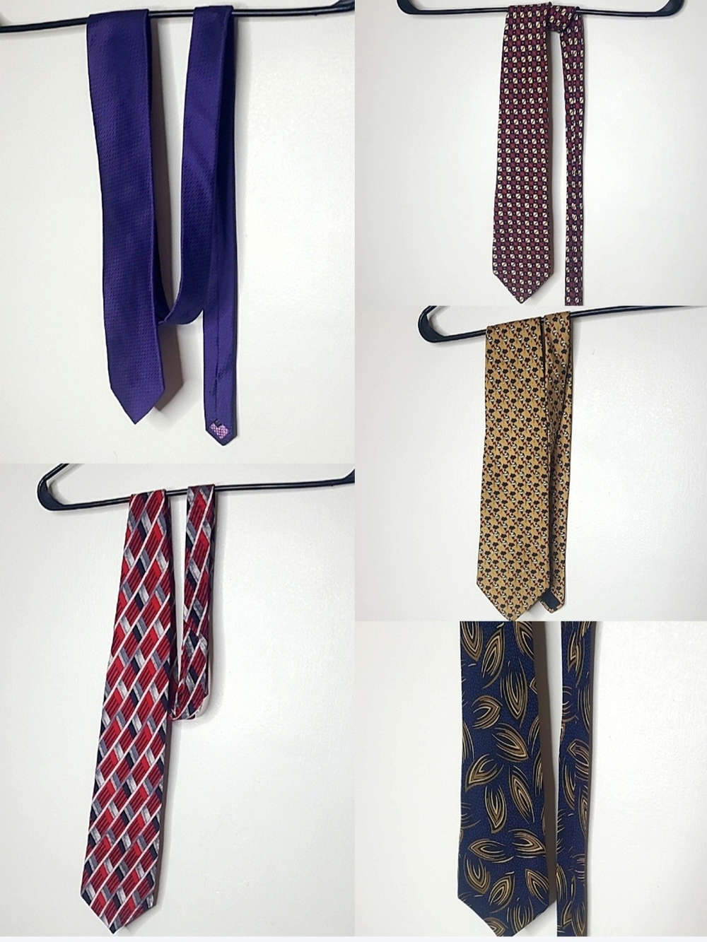 Classic Men's Tie Collection - Purple, Burgundy, Gold, Red & Navy